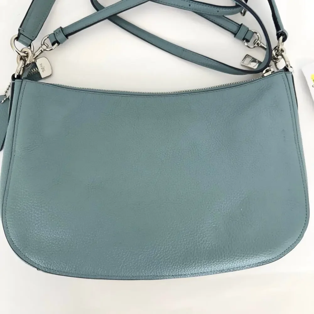 Coach Chelsea Crossbody Shoulder Bag Leather Marine Light Blue 56819 NWT - Picture 9 of 15